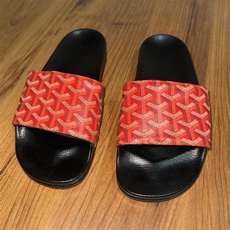 black goyard slides|goyard duffle.